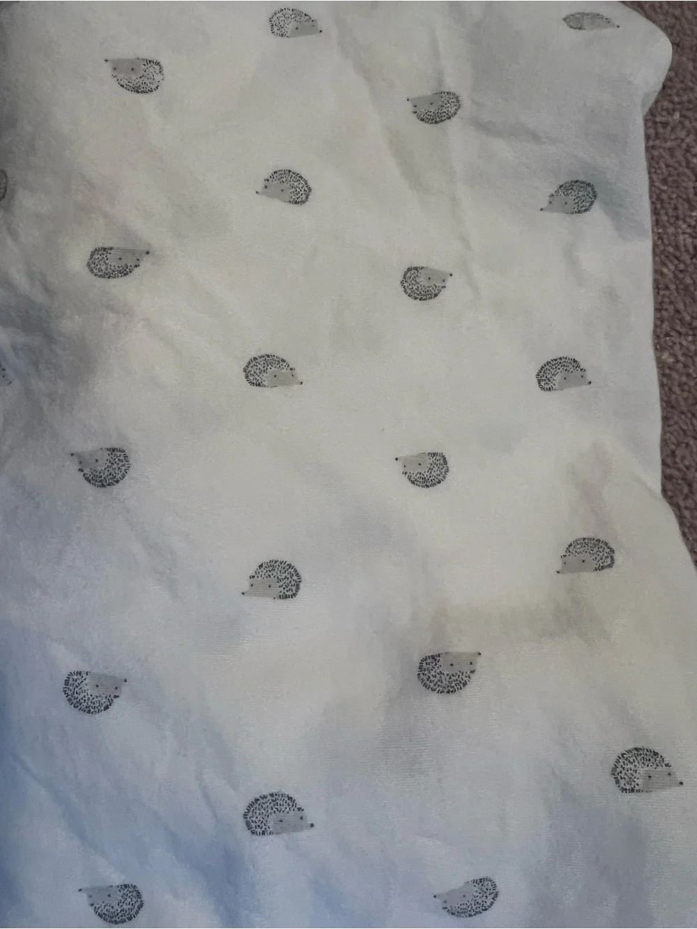 Cloud Island Grey Hedgehog Crib sheet and Quilted Waterproof Mattress Protector